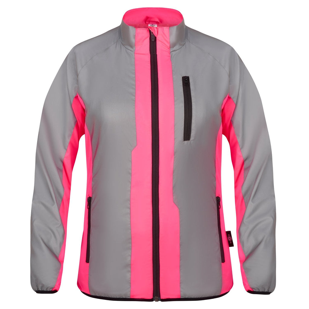 BTR Womens High Visibility Reflective Cycling & Running Jacket.