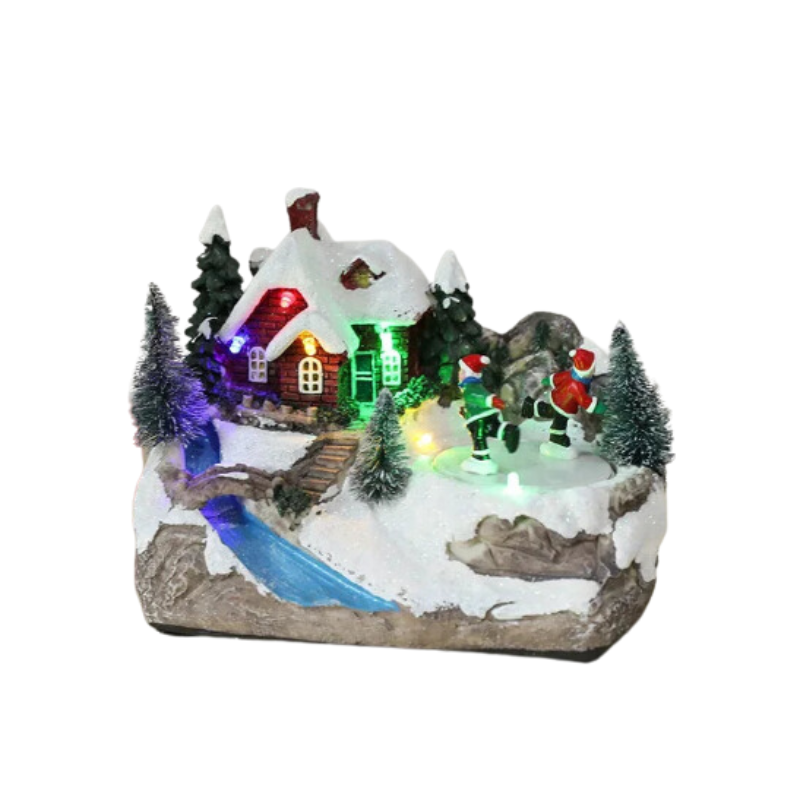 Rotating LED Christmas House Decoration with Music