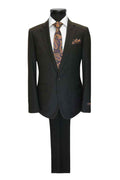 Black 1-button Regular Fit Suit-0