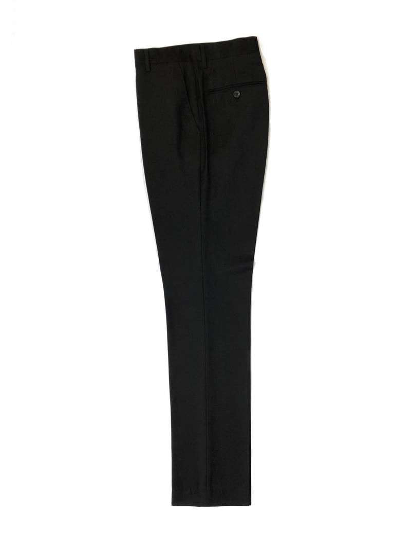 Black 1-button Regular Fit Suit-4