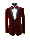 Burgundy Velvet Dinner Jacket-0