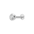 Beginnings Cubic Zirconia Bezel Labret Stud Earring-0