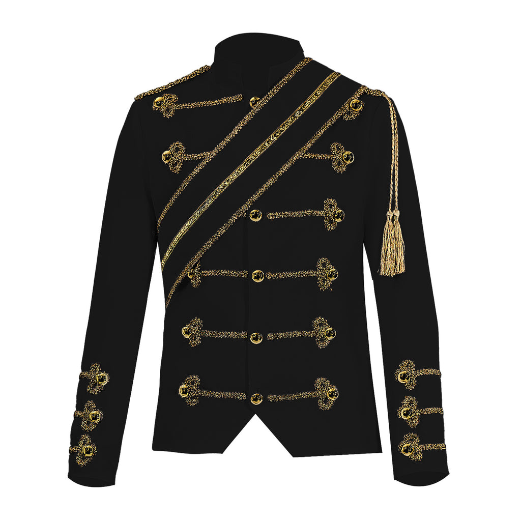 Male Black Royal Michael Jackson Cosplay Costume Men's Nightclub DJ Performance Outfit Stage Formal Wear