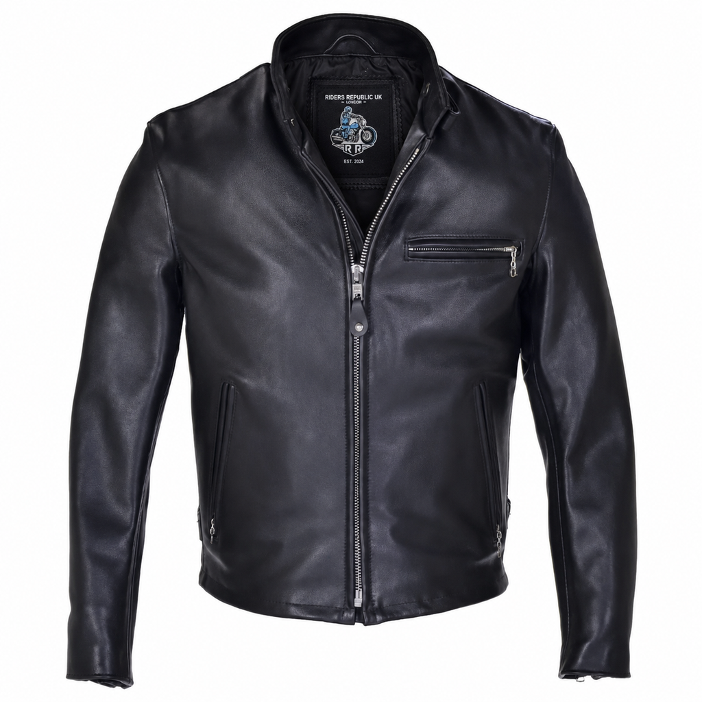 Men’s Classic Racer Leather Jacket-0