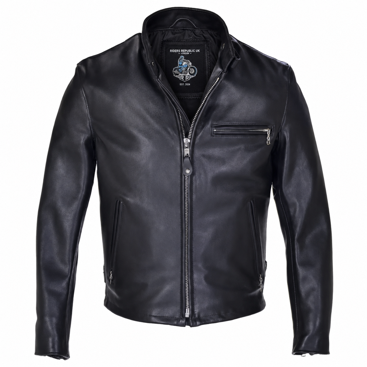 Men’s Classic Racer Leather Jacket-0