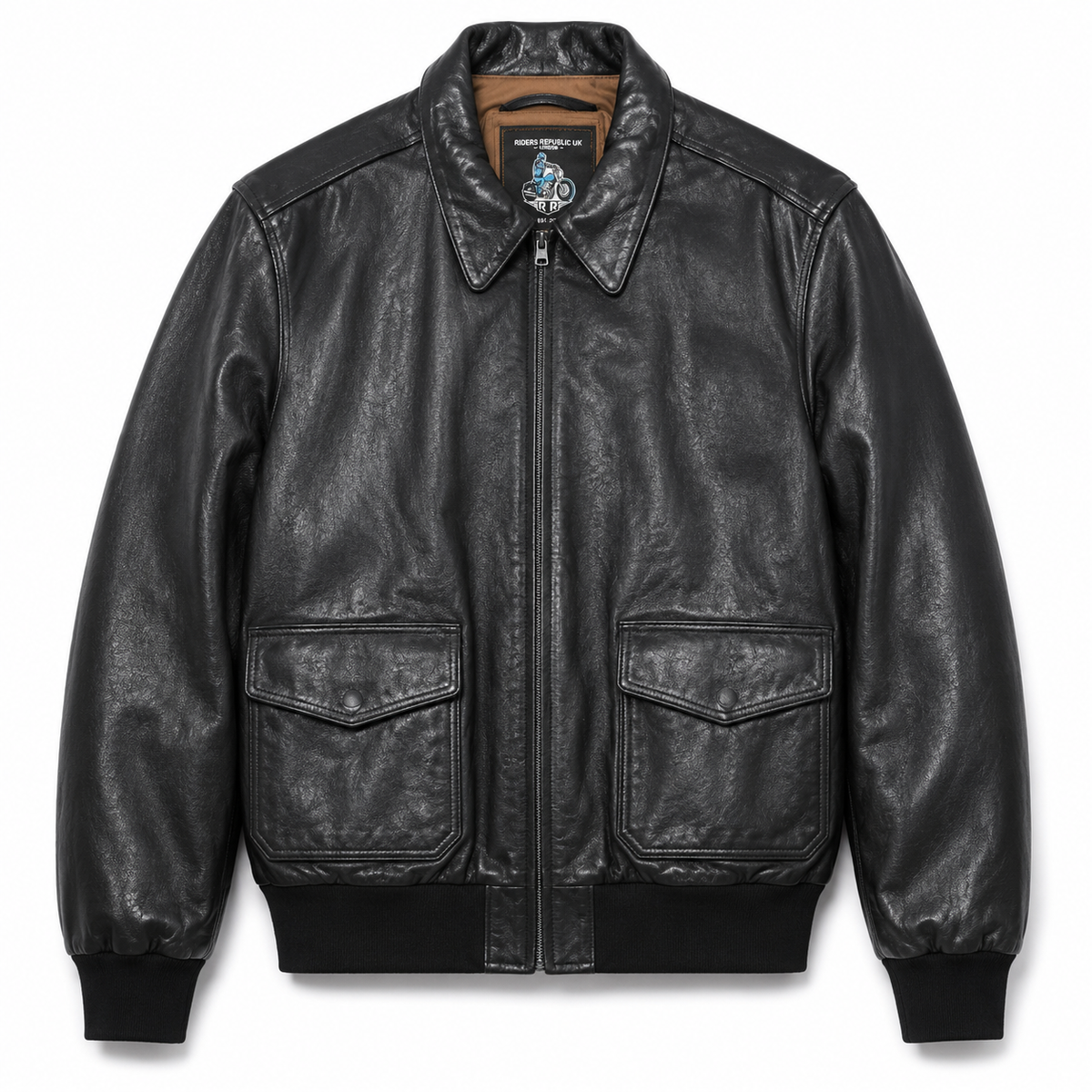 Men’s Black A-2 Leather Jacket