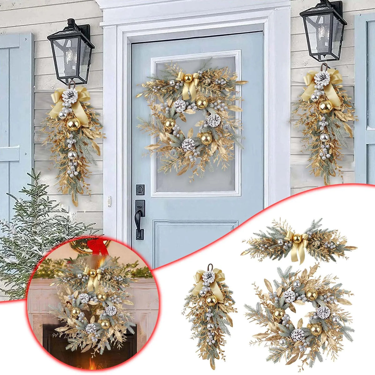 Christmas Wreath Shape for Front Door