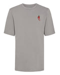 Chilli Embroidered Organic Cotton T-Shirt Grey-0