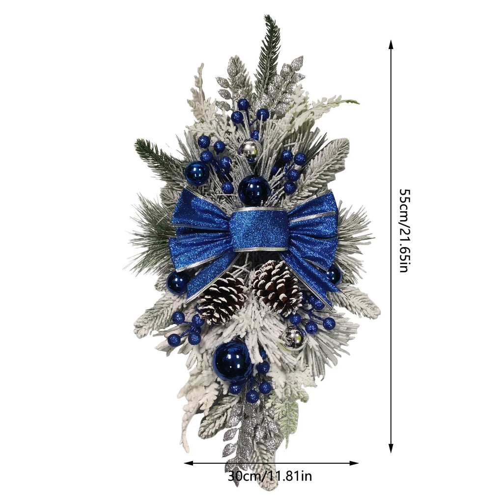 Christmas Wreath Rustic Double Pinecone Decor