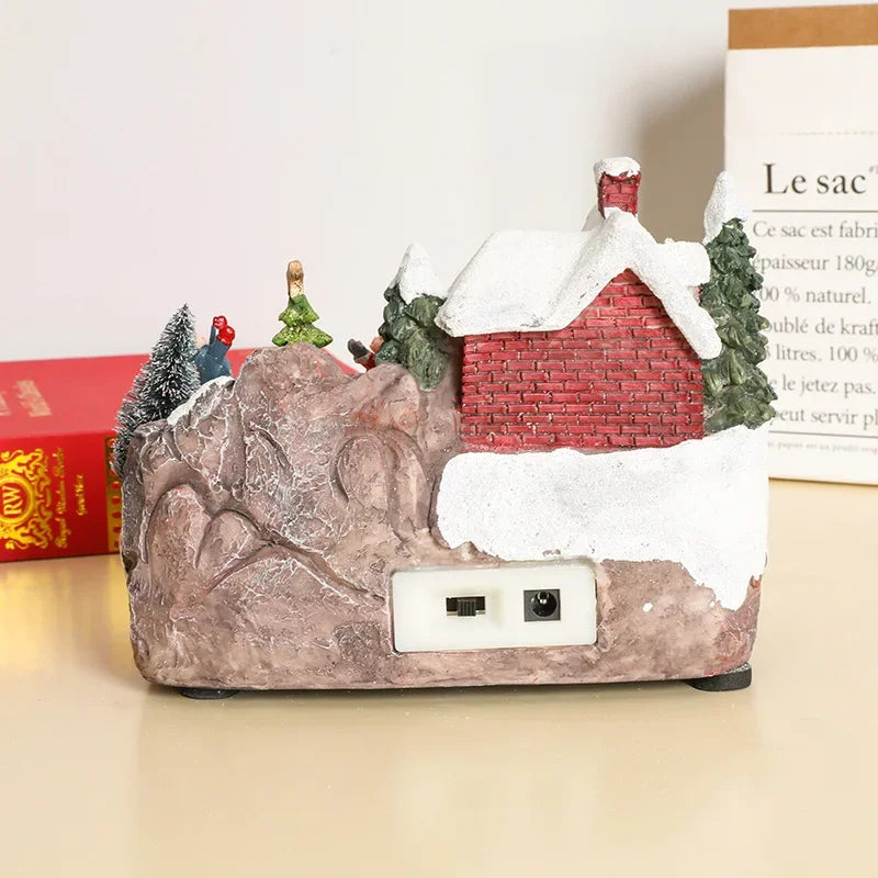 Rotating LED Christmas House Decoration with Music