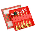 Christmas Spoon & Fork Set Stainless Steel Tableware (6 pcs)