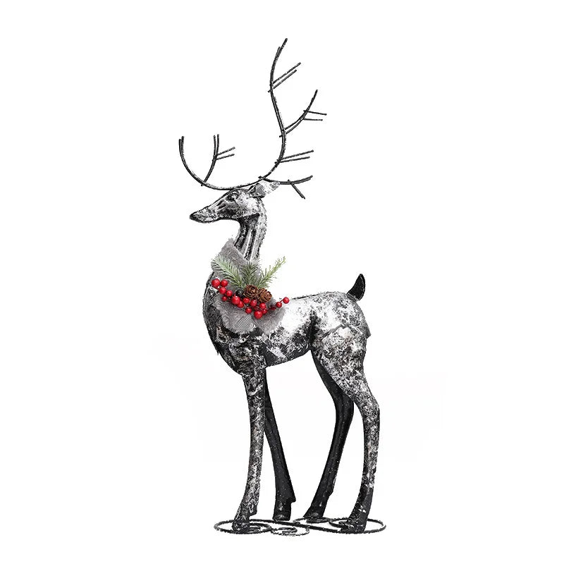 Wrought Iron Reindeer Christmas Ornament