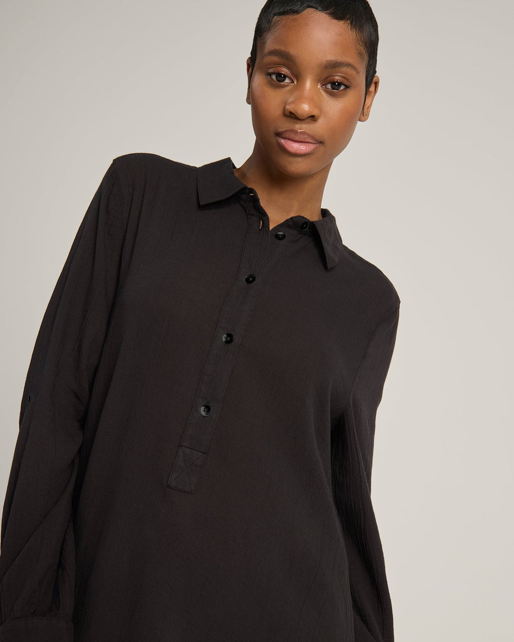 The Maxi Shirt - Black