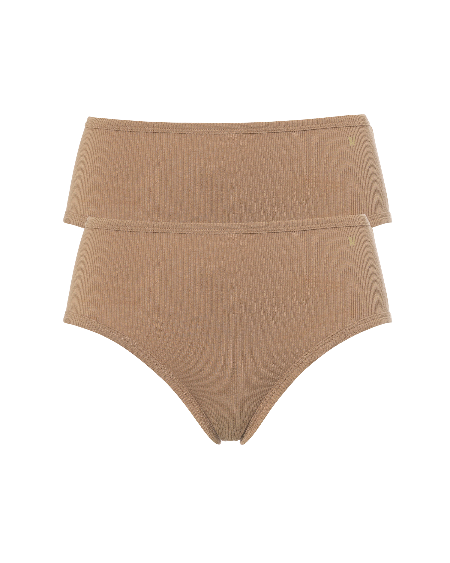 The Organic Cotton Midi Brief 2 Pack - Mocha