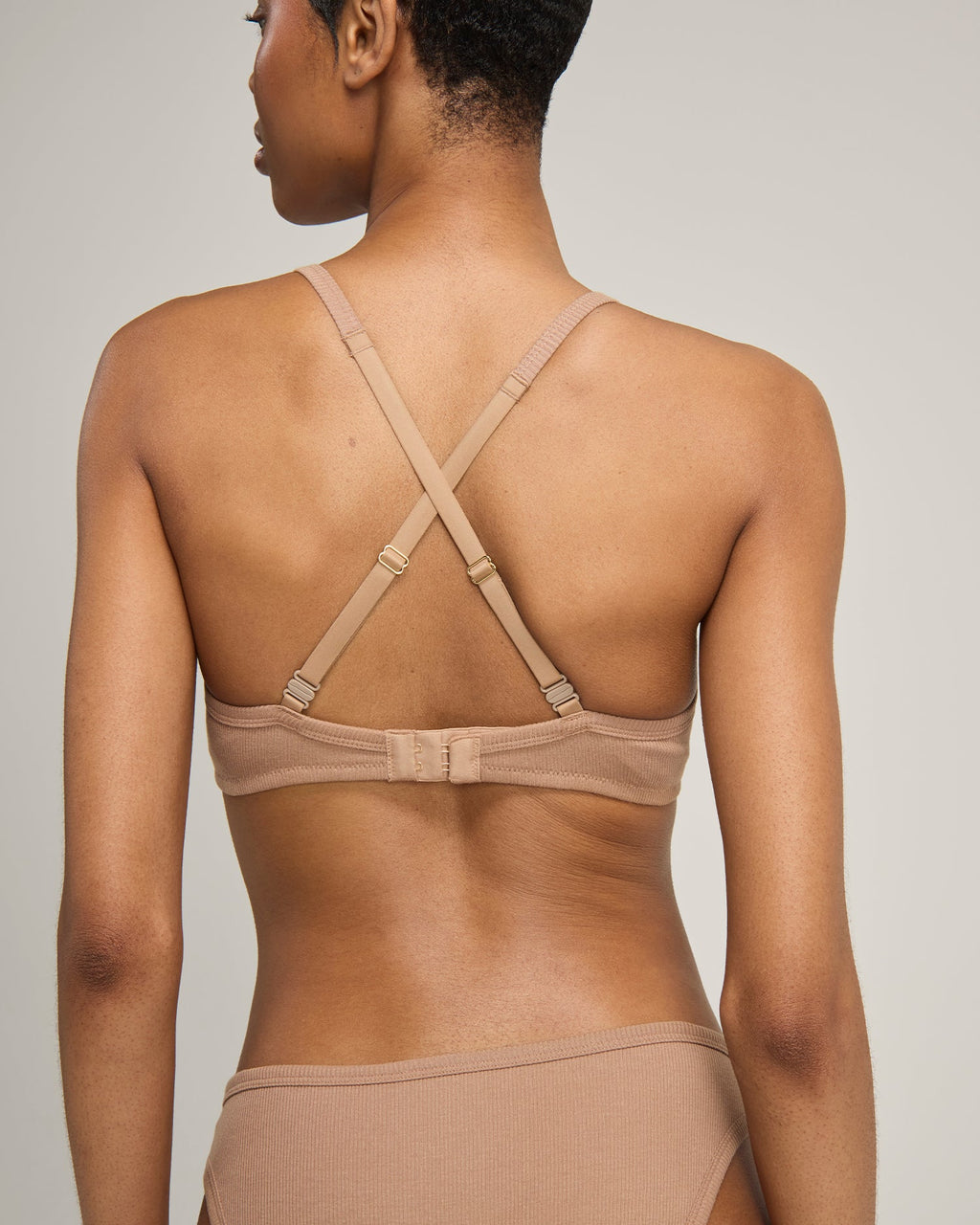 The Organic Cotton Easy Does It Bralette - Mocha
