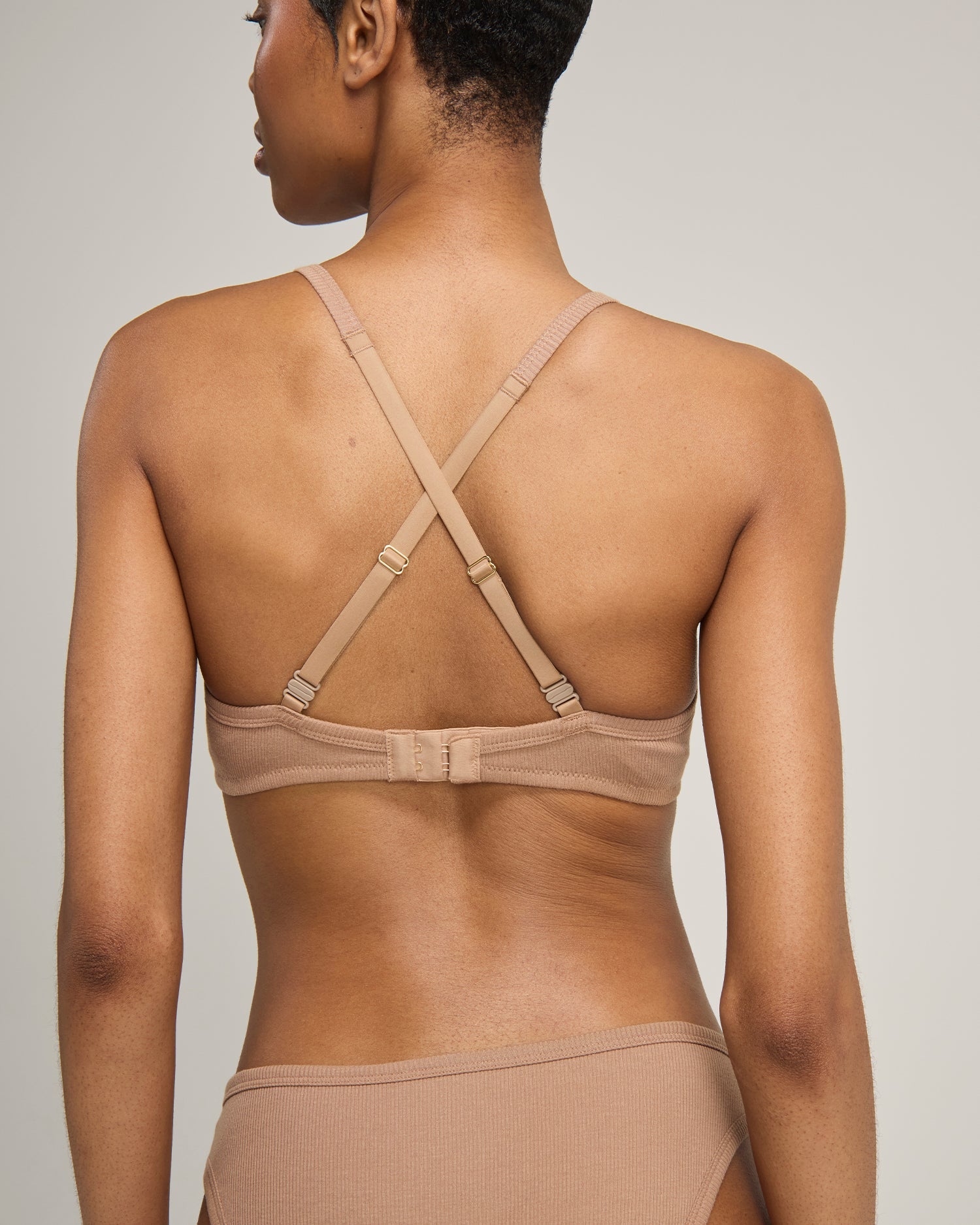 The Organic Cotton Easy Does It Bralette - Mocha