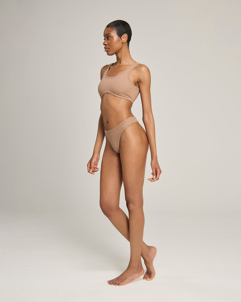 The Organic Cotton Dipped Thong 2 Pack - Mocha