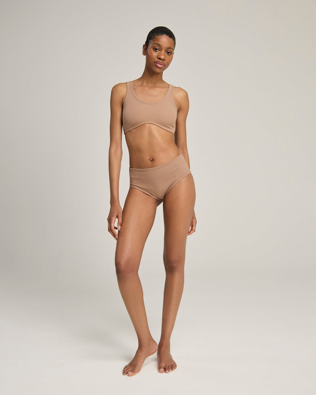 The Organic Cotton Midi Brief 2 Pack - Mocha
