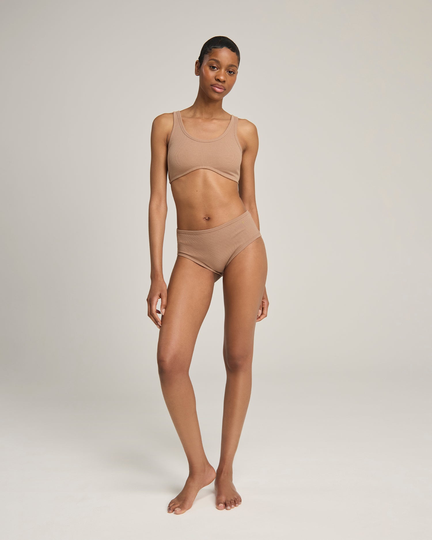 The Organic Cotton Midi Brief 2 Pack - Mocha