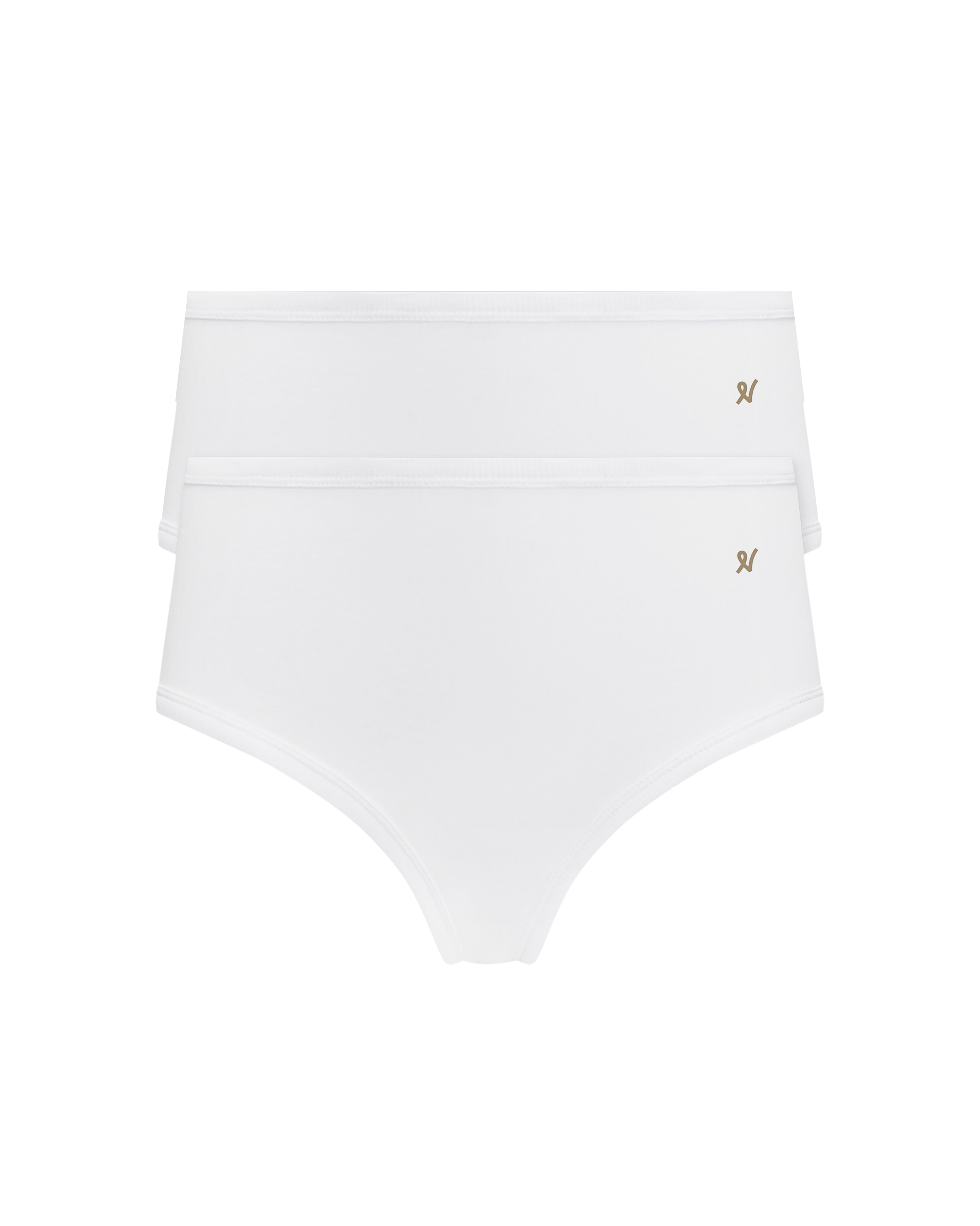 The Organic Cotton Midi Brief 2 Pack - Cotton White