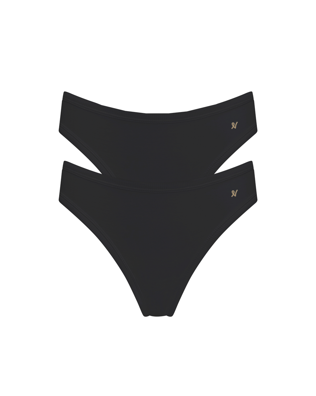 The Organic Cotton Mini Brief 2 Pack - Black
