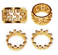 Crown Ring: Fullest Diamond Double Stack Set of Two: 18K Gold