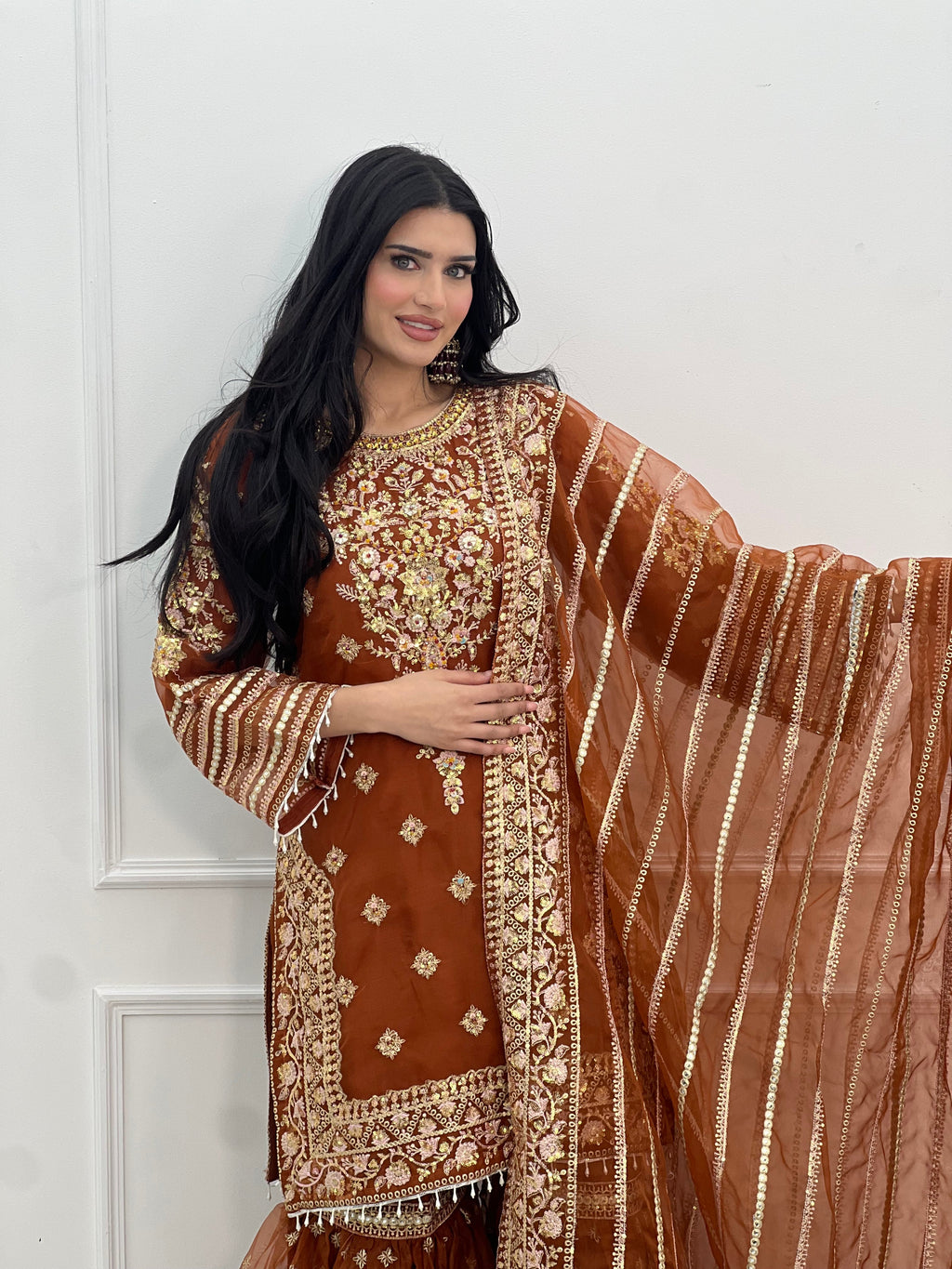 Tehwar - V4 - Luxury Festive Collection with Gharara - Organza - Ready to Wear -  SD10