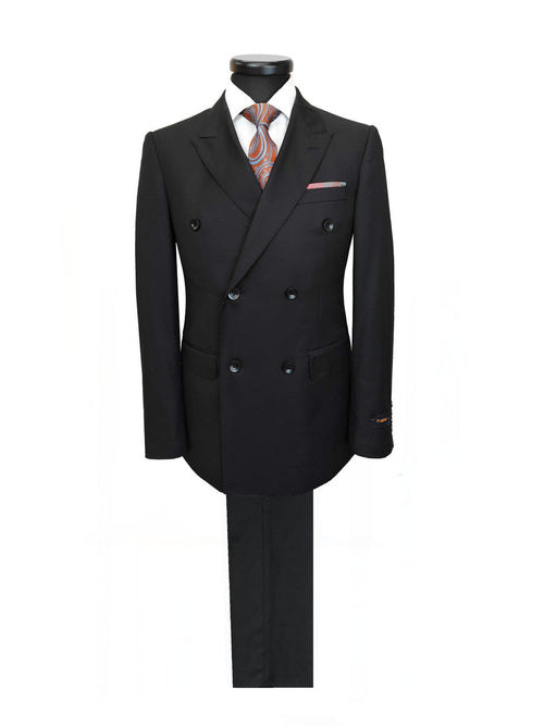 Black Double Breasted Suit