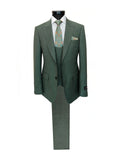 Men’s Sage Green 3-Piece Slim Fit Suit-0