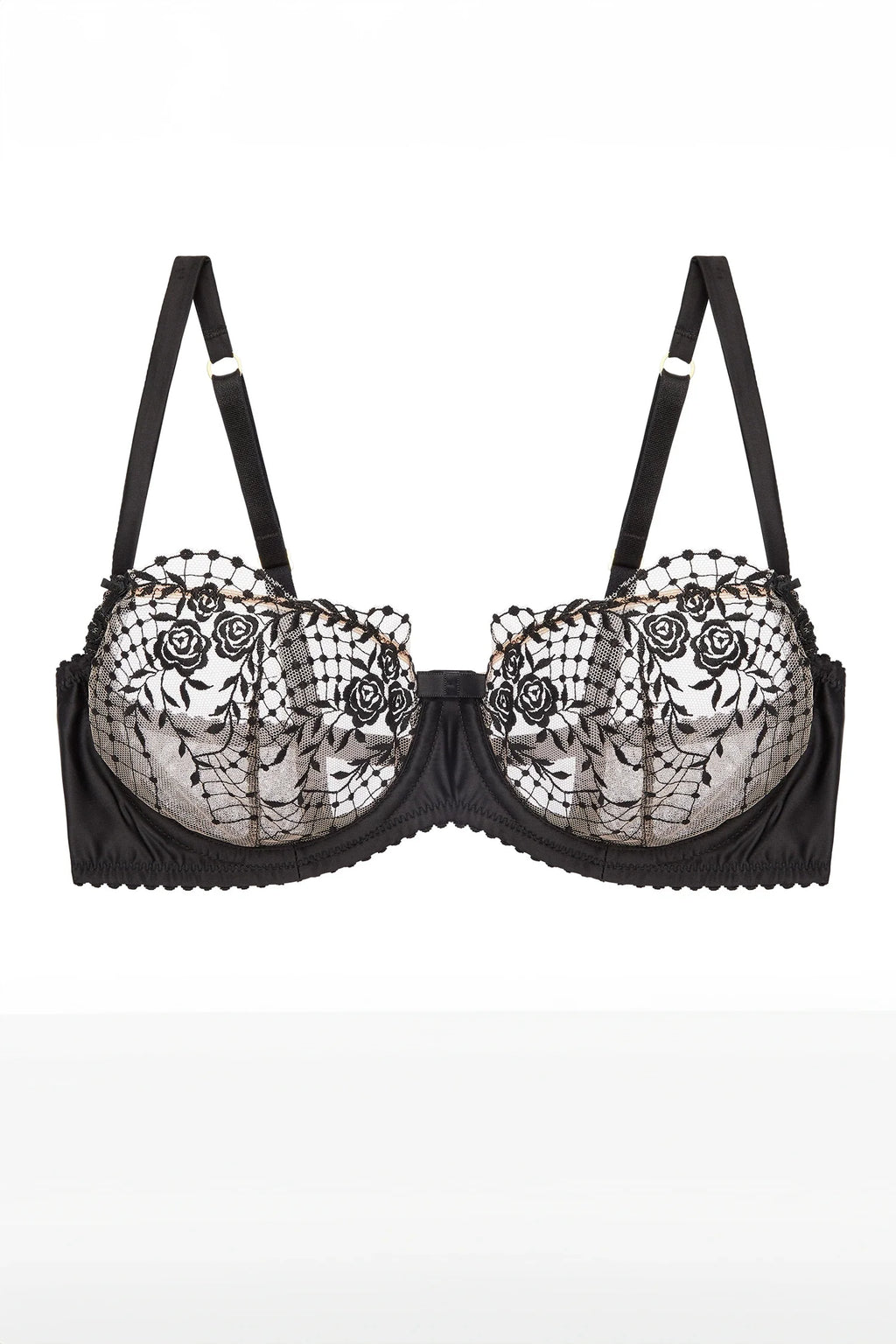Dita Von Teese Julie's Roses Sheer Balconette Bra-3