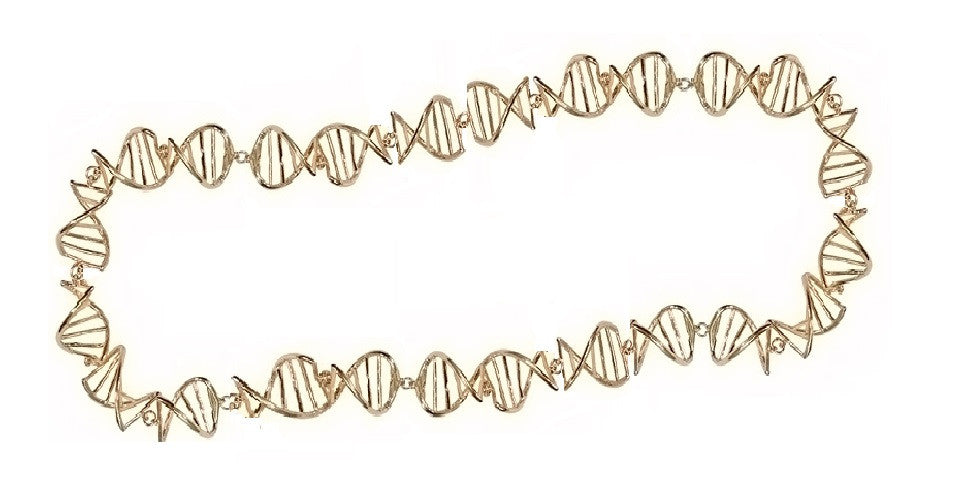 DNA Strand Necklace- DNA Linked chain- 18K