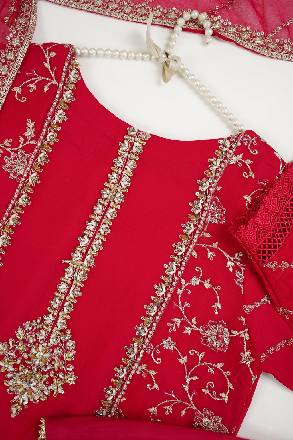 Husan e Jahan - Luxury Chiffon Outfit with Chiffon Dupatta & Gharara - Ready to Wear - V2 - Eid25 - 04 -SD