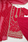 Husan e Jahan - Luxury Chiffon Outfit with Chiffon Dupatta & Gharara - Ready to Wear - V2 - Eid25 - 04 -SD