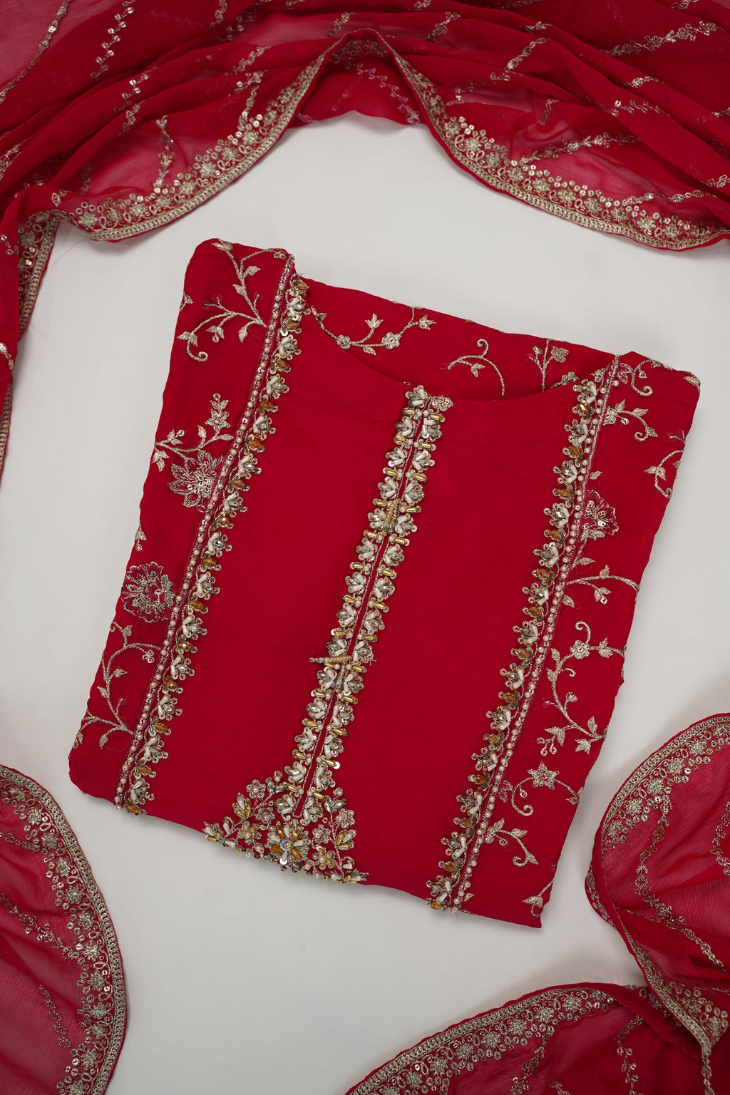 Husan e Jahan - Luxury Chiffon Outfit with Chiffon Dupatta & Gharara - Ready to Wear - V2 - Eid25 - 04 -SD