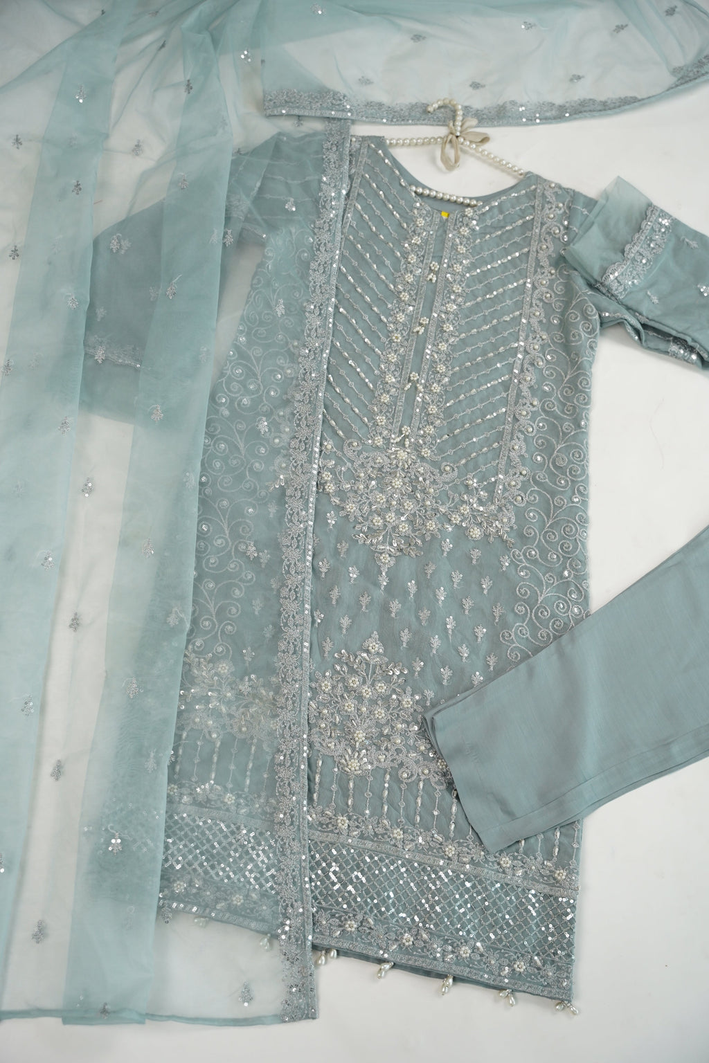 Tehwar - Luxury Organza Outfit - Festive Collection - Ready to Wear - Eid25 - TEHV7D4-SD