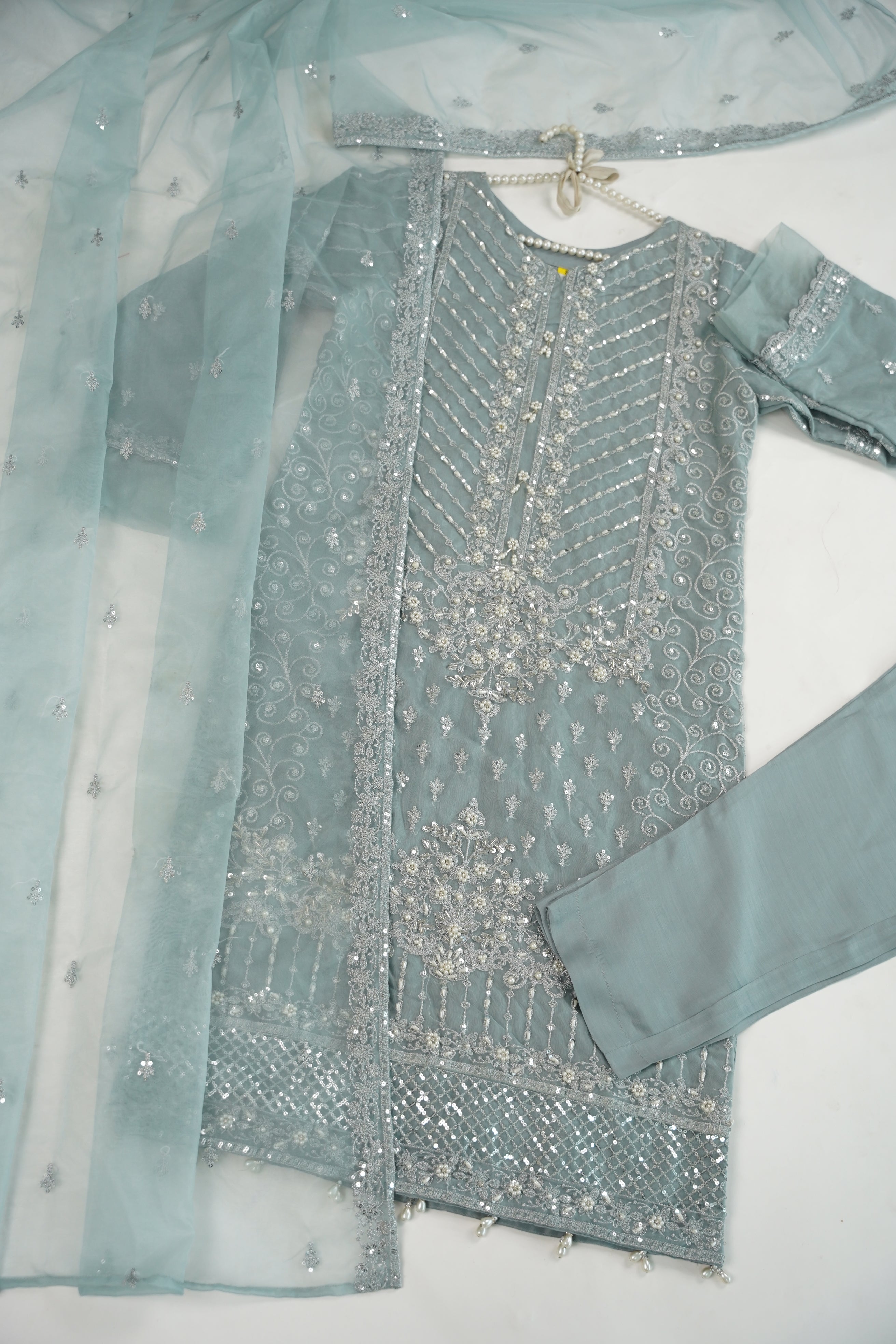 Tehwar - Luxury Organza Outfit - Festive Collection - Ready to Wear - Eid25 - TEHV7D4-SD