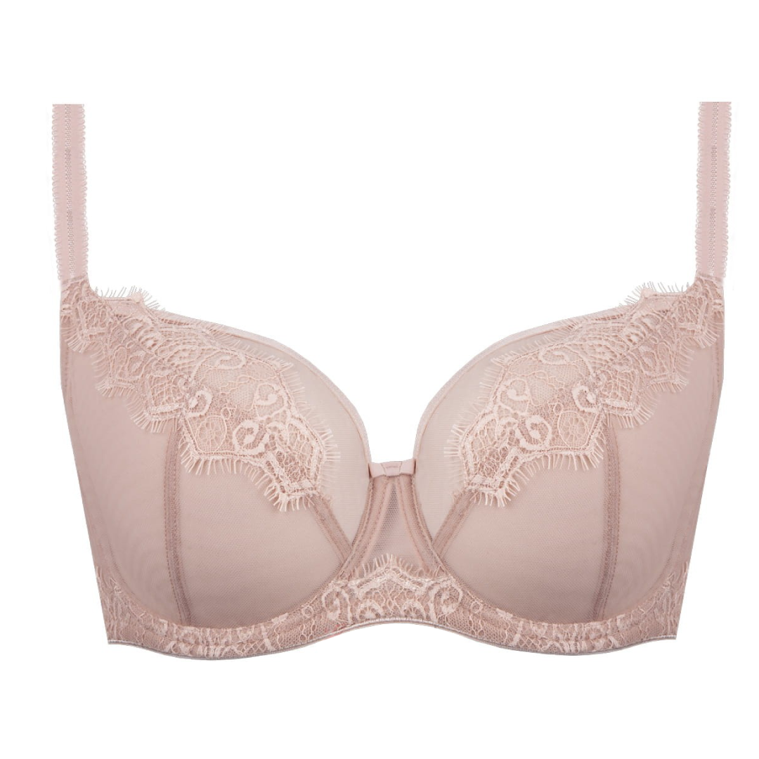 Sheer Mesh Full Figure Lace Bra Daisy-4