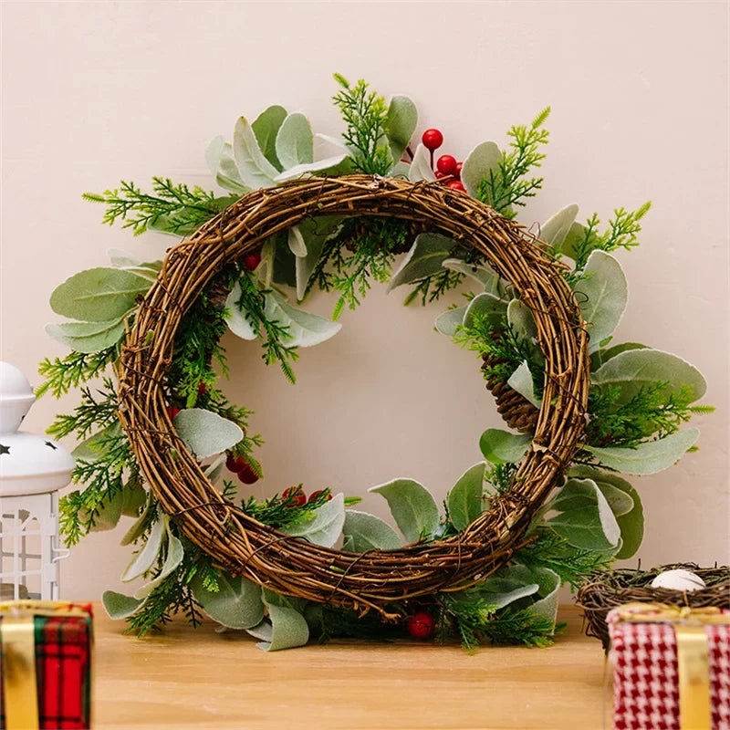 Christmas Wreath Simulated Garland Hanging Decor