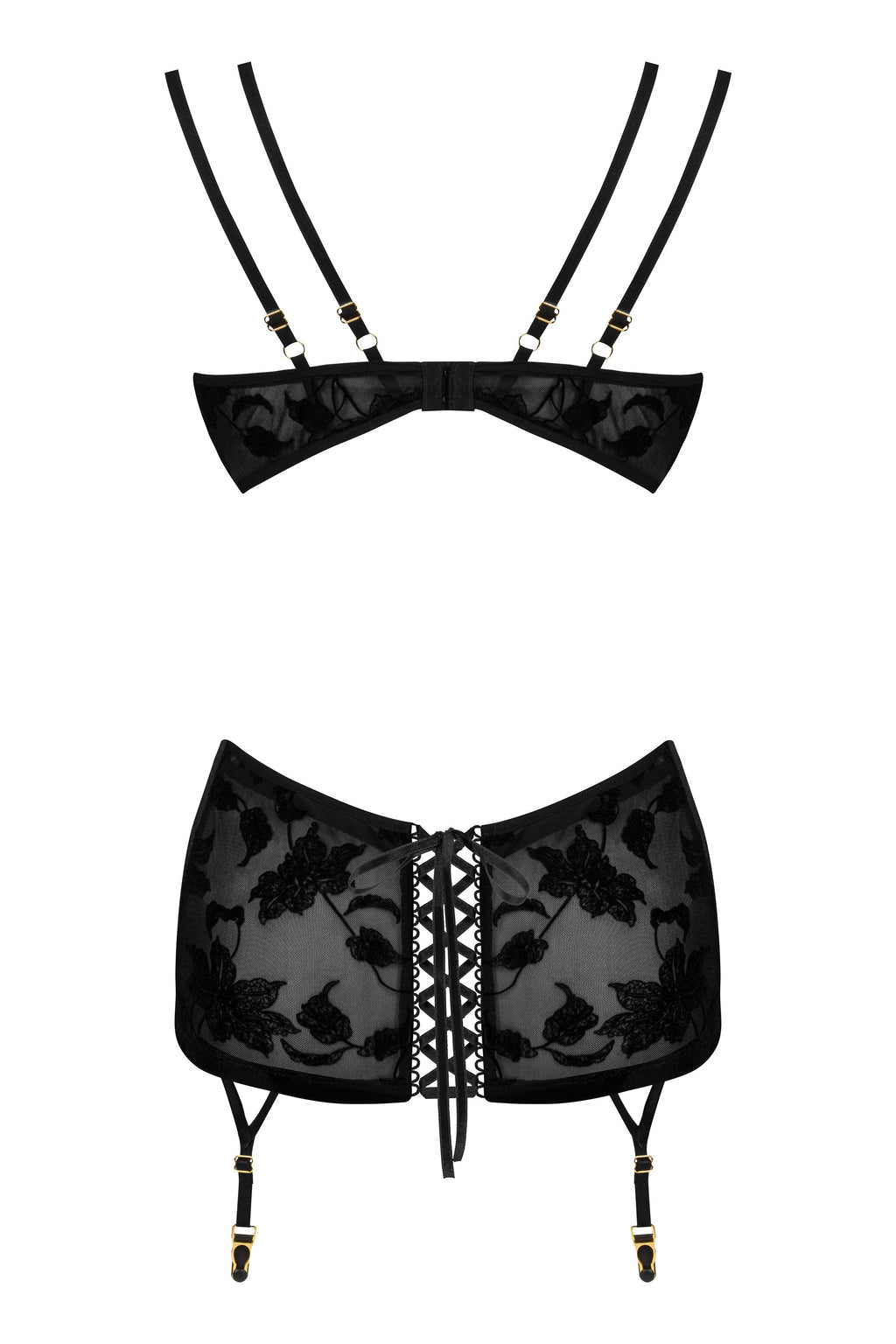 Delicate Lace & Velvet Chemise Beauty Night Xiomara-4