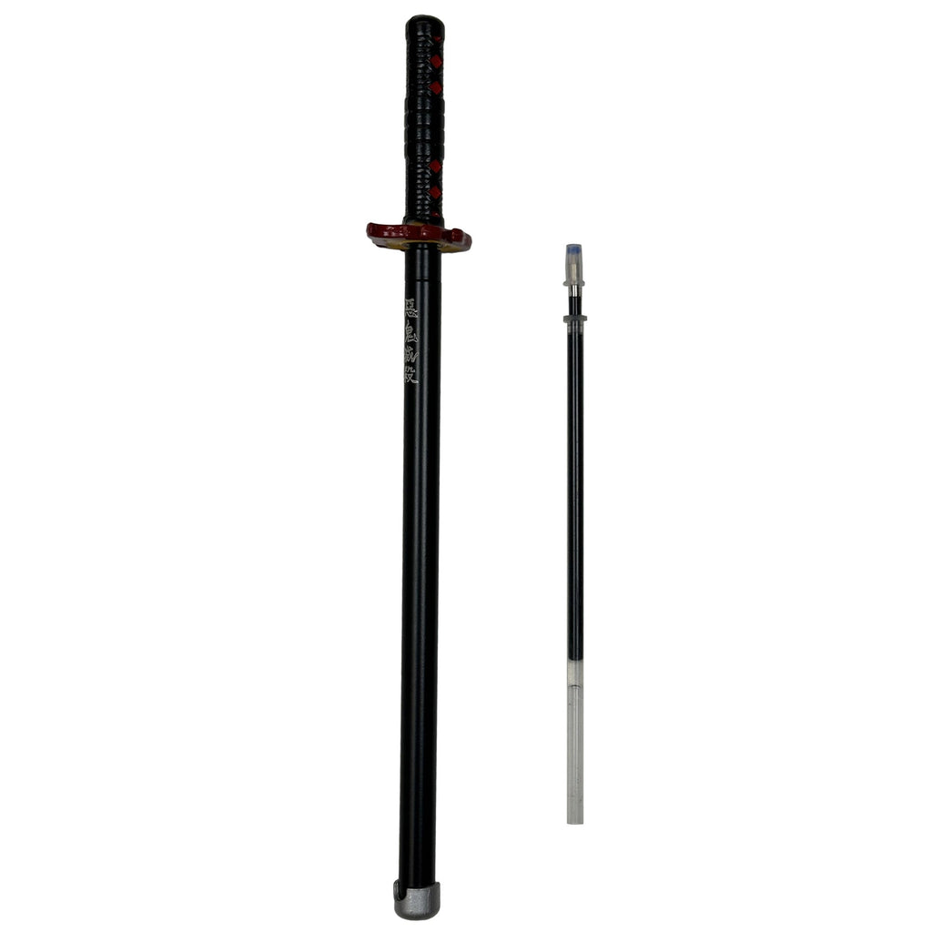 Demon Slayer Sword Pen Kamado Tanjiro's Flame Sword Replica, Anime Rollerball Pen-0