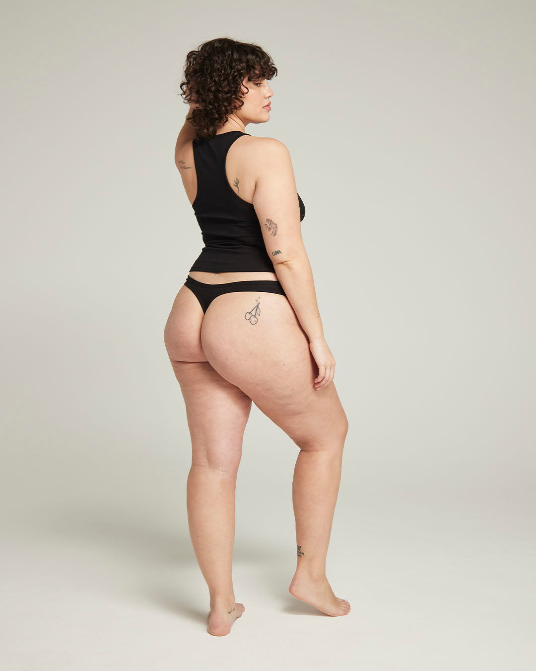The Organic Cotton Dipped Thong 2 Pack - Black