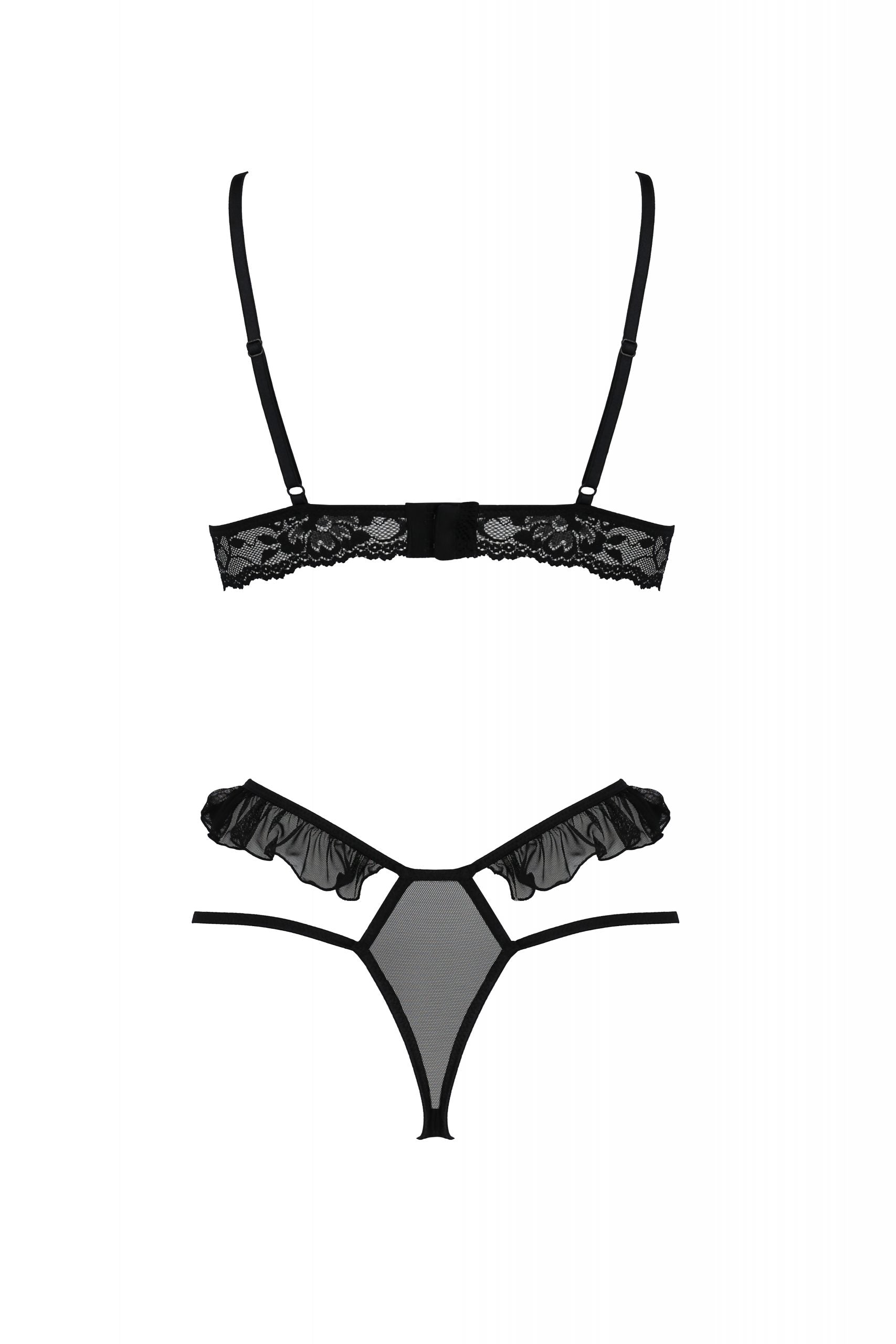 Sexy Open Cup Bra & Sheer Lace String Passion Dolly-3