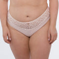 Sheer Mesh Tulle Embroidered Brief Panty Donna-0