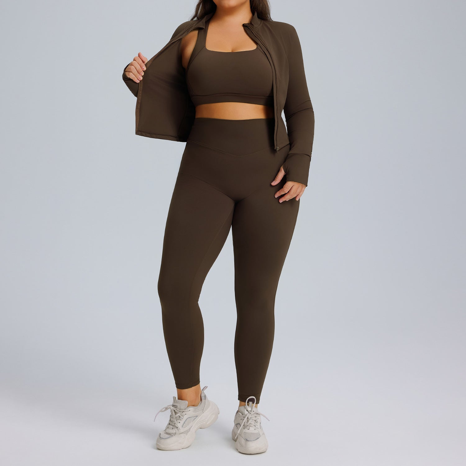 Women's Long Sleeved Yoga Suit Set