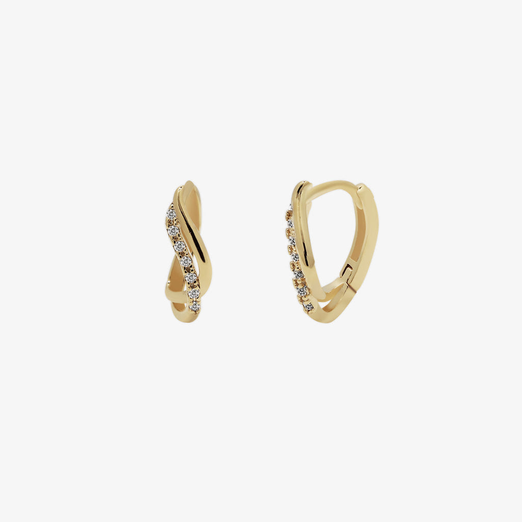 Sleek Curved Huggie Earrings