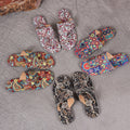 Flat bottomed cloth slippers with lightweight and breathable rubber sole