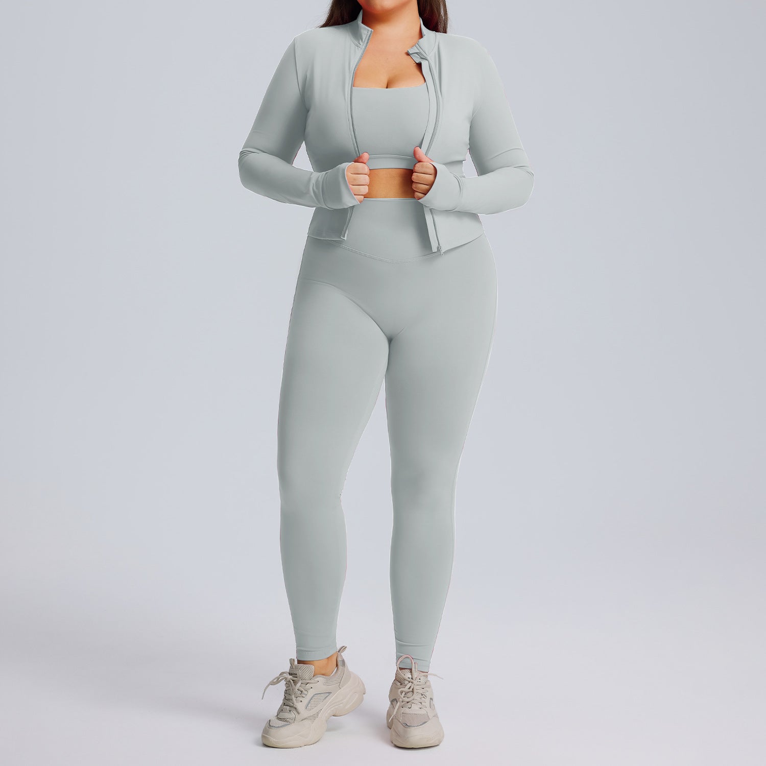 Women's Long Sleeved Yoga Suit Set