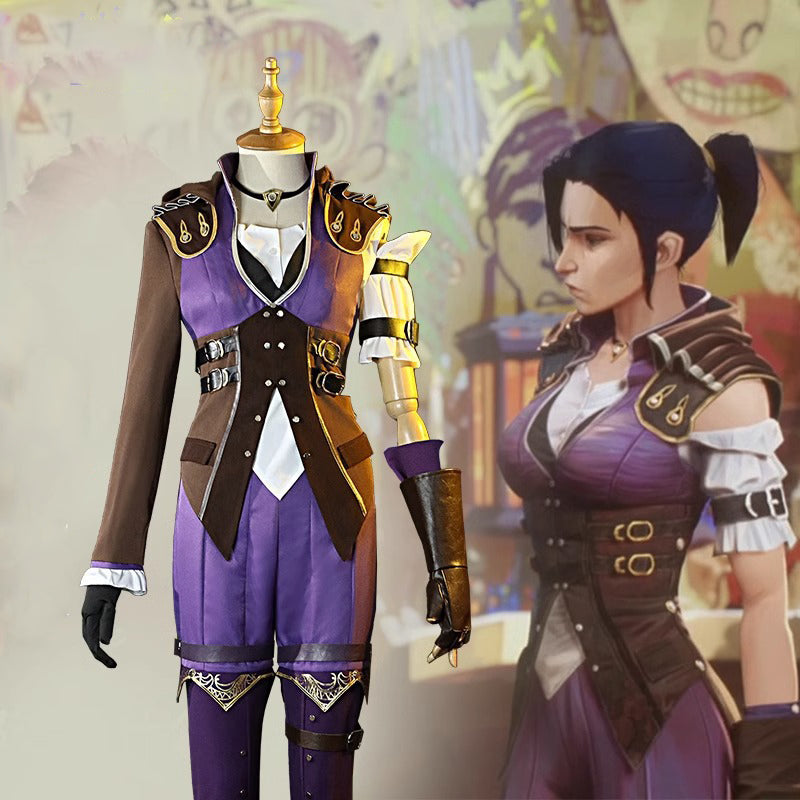 Game LOL Caitlyn Cosplay Costumes The Sheriff of Piltover Arcane Caitlyn Suit Halloween Carnival League of Legends Caitlyn