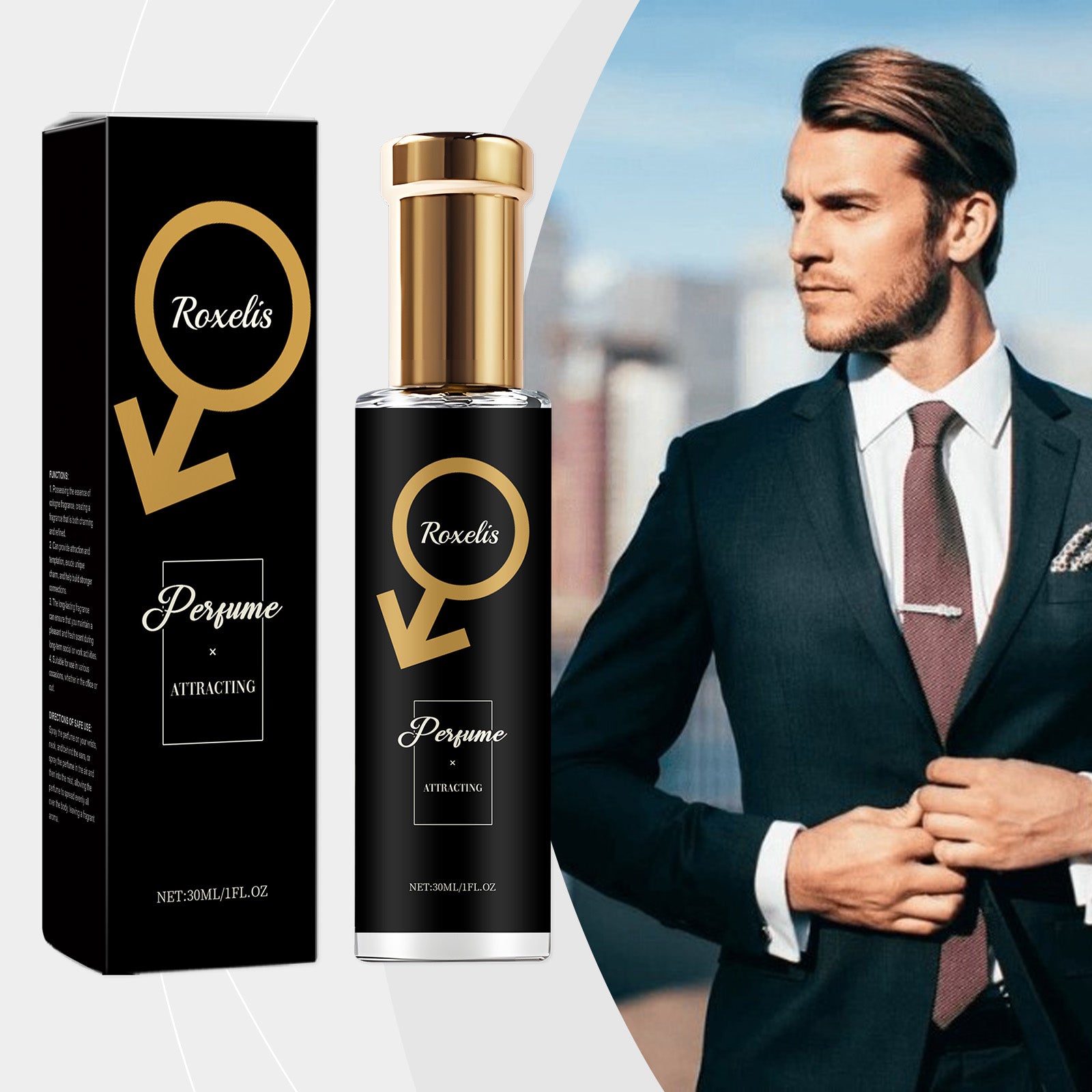 Roxelis Cedar Men's Perfume Natural Fresh Fragrance Lasting Fragrance Carry A Date Everyday Men's Perfume
