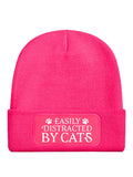 Easily Distracted by Cats Graphite Beanie